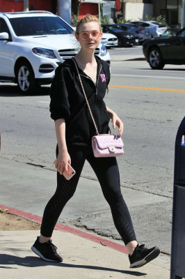 Elle Fanning – Hits the gym in Los Angeles