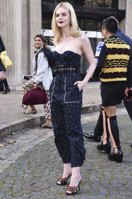 Elle Fanning – Miu Miu Fashion Show in Paris