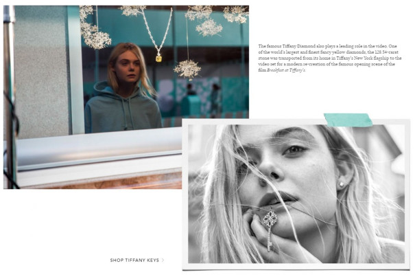 Elle Fanning – Tiffany &amp; Co Paper Flowers / Believe in Dreams campaign 2018