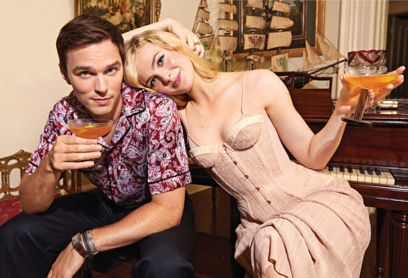 Elle Fanning & Nicolas Hoult by Ren Adkins for Entertainment Weekly (Dec 2021)