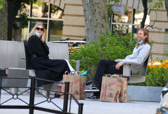 Elsa Hosk is seen in SoHo on May 20, 2020 in New York City