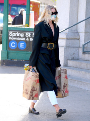 Elsa Hosk is seen in SoHo on May 20, 2020 in New York City