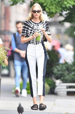 Elsa Hosk Out in New York // August 2019