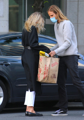 Elsa Hosk is seen in SoHo on May 20, 2020 in New York City