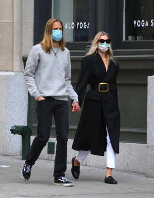 Elsa Hosk is seen in SoHo on May 20, 2020 in New York City