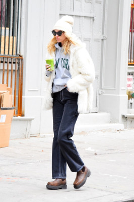 Elsa Hosk is seen on January 27, 2020 in New York City