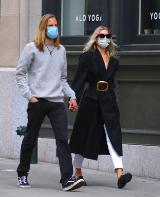 Elsa Hosk is seen in SoHo on May 20, 2020 in New York City