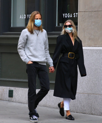Elsa Hosk is seen in SoHo on May 20, 2020 in New York City