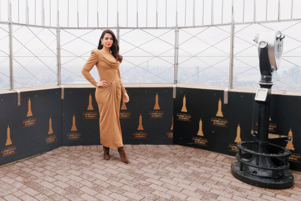 Emeraude Toubia-Visits The Empire State Building