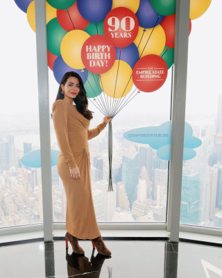 Emeraude Toubia-Visits The Empire State Building