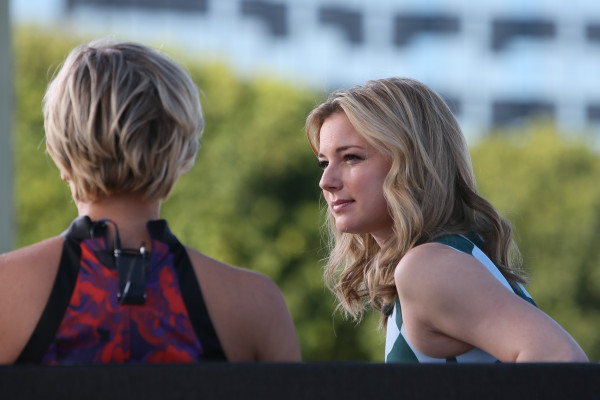 Emily VanCamp - &#039;EXTRA&#039; at Universal Studios Hollywood 12/08/2015