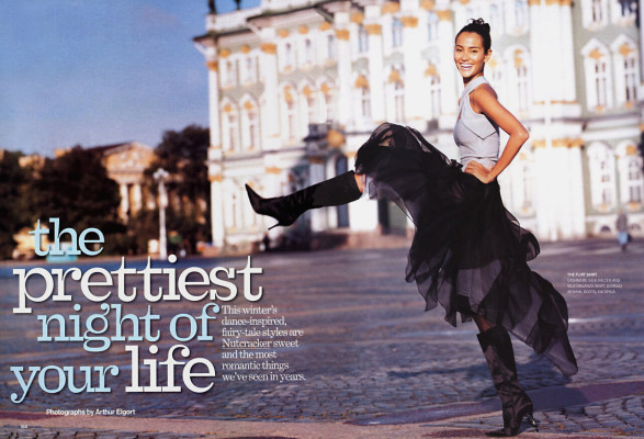 Emma Heming ~ Glamour US December 2001 by Arthur Elgort