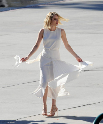 EMMA ROBERTS for Hugo Boss Women’s Campaign in New york 11/04/2018