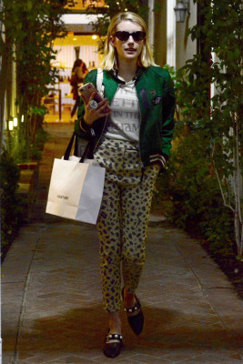 EMMA ROBERTS Shopping on Melrose Place in Los Angeles 11/26/2018