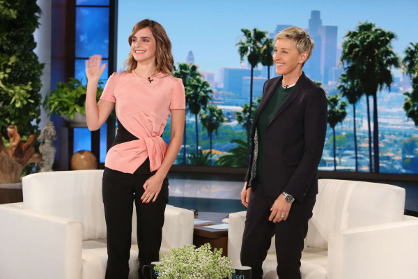 Emma Watson at The Ellen Degeneres Show in Burbank