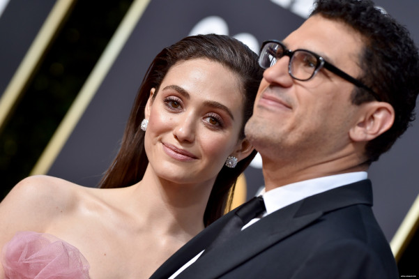  Emmy Rossum with husband - The 76th Annual Golden Globe Awards - Arrivals