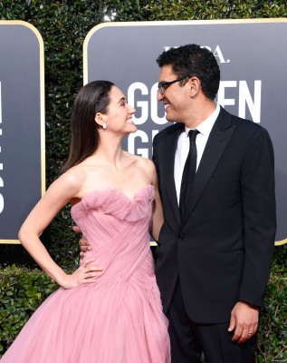  Emmy Rossum with husband - The 76th Annual Golden Globe Awards - Arrivals