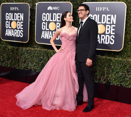  Emmy Rossum with husband - The 76th Annual Golden Globe Awards - Arrivals