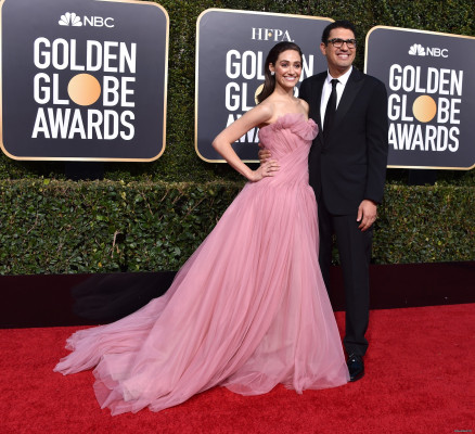  Emmy Rossum with husband - The 76th Annual Golden Globe Awards - Arrivals
