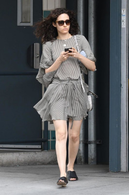 Emmy Rossum Leaves a Medical Building in Beverly Hills 03/19/2018