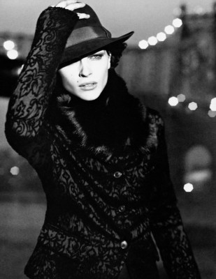 Erin Wasson, Rie Rasmussen for Donna Karan F/W 2002 by Peter Lindberg