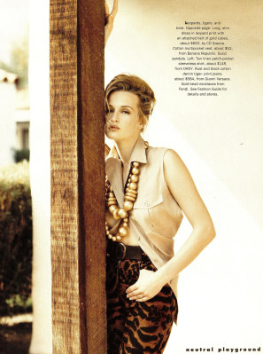 Estelle Lefebure ~ US Harper's Bazaar April 1992 by J.R. Duran