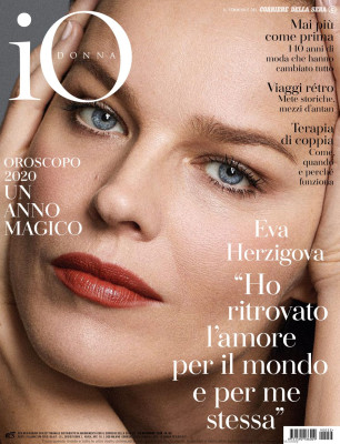 EVA HERZIGOVA in Io Donna Del Corriere Della Sera, December 2019