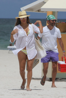 Eva Longoria - on the beach in Miami, 08/06/2017