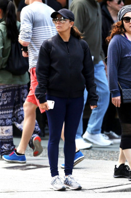 Eva Longoria in Tights – Out in Vancouver 