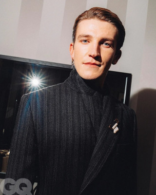 Ewan Mitchell by Jamie Salmons for GQ Men of the Year in London 11/19/2024