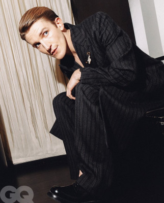 Ewan Mitchell by Jamie Salmons for GQ Men of the Year in London 11/19/2024