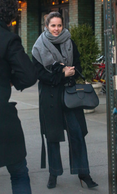 Felicity Jones and Husband Charles Guard – Out in New York