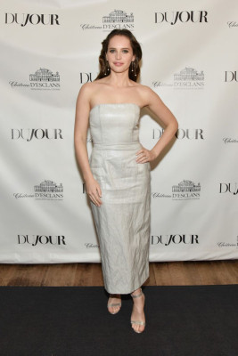 Felicity Jones – DuJour Winter Issue Celebration in NYC 12/17/2018