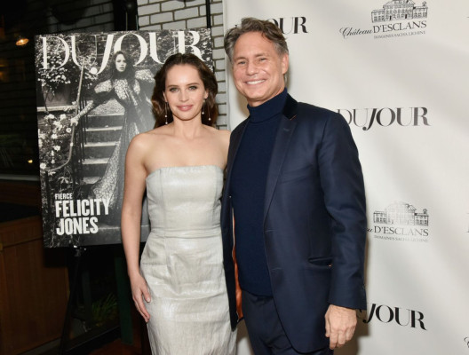 Felicity Jones – DuJour Winter Issue Celebration in NYC 12/17/2018