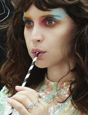 FELICITY JONES in Violet Book, October 2019