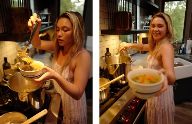 FLORENCE PUGH for Vogue Magazine, Postcards from Home, April 2020