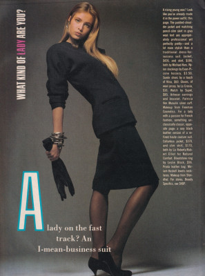 Frederique Van der Wal ~ Mademoiselle September 1986 by Gilles Tapie