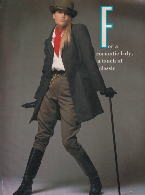 Frederique Van der Wal ~ Mademoiselle September 1986 by Gilles Tapie