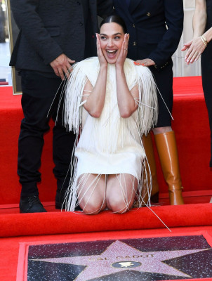 Gal Gadot at Walk of Fame Star Ceremony 2025