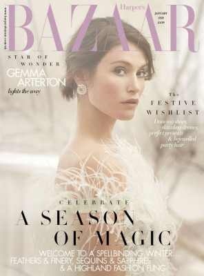 GEMMA ARTERTON in Harper’s Bazaar Magazine, UK January 2020