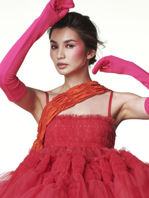 Gemma Chan by Marcin Kempski for Elle UK // 2021