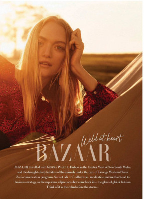 Gemma Ward – Harper&#039;s Bazaar Australia 2018