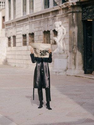 Giedre Dukauskaite ~ Harper&#039;s Bazaar Greece December 2023 by Constantin Slotty
