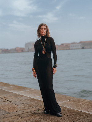 Giedre Dukauskaite ~ Harper&#039;s Bazaar Greece December 2023 by Constantin Slotty
