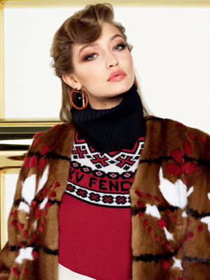 Джиджи Хадид для рекламной кампании Fendi — осень/зима 2017-18