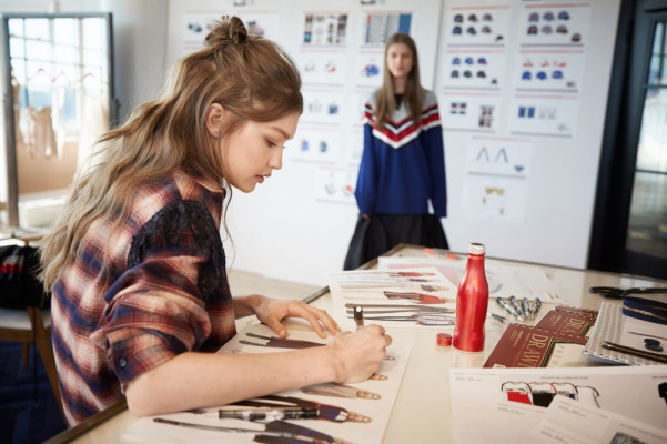 Gigi Hadid Creating a collection of TOMMYxGIGI, spring-summer 2018