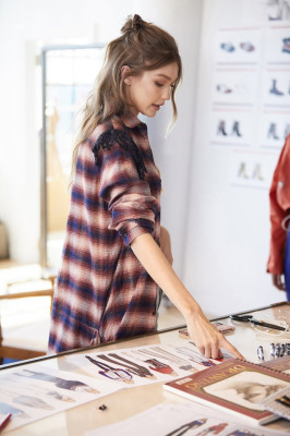 Gigi Hadid Creating a collection of TOMMYxGIGI, spring-summer 2018