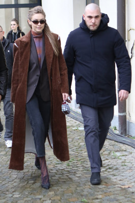 Gigi Hadid in Miilan 02/23-22/2018