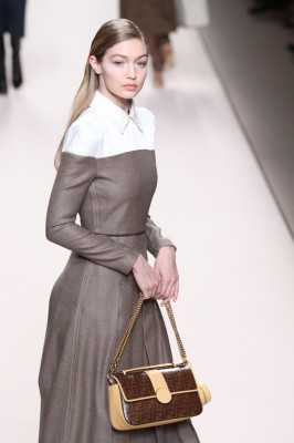 Gigi Hadid - Fendi Milan Fashion Week 02/22/2018