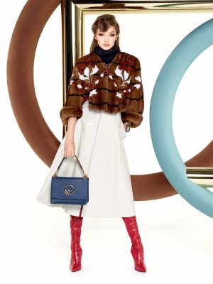 Джиджи Хадид для рекламной кампании Fendi — осень/зима 2017-18